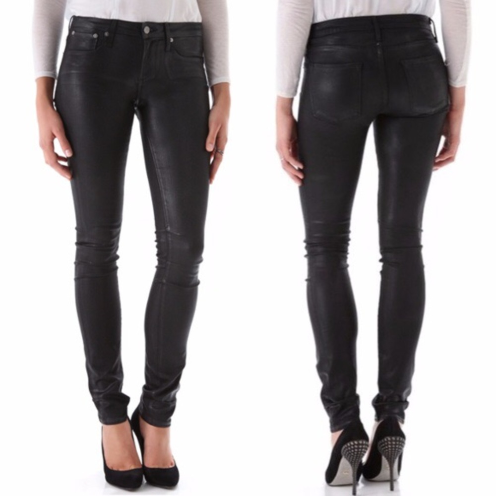 Helmut Lang Coated Black Skinny Jeans - 25